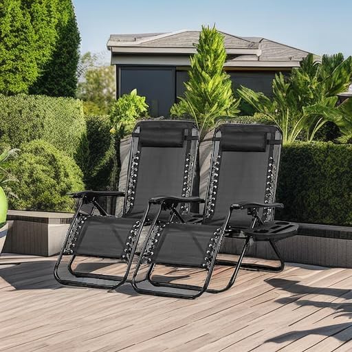 Set of 2 Relaxing Recliners Patio Chairs