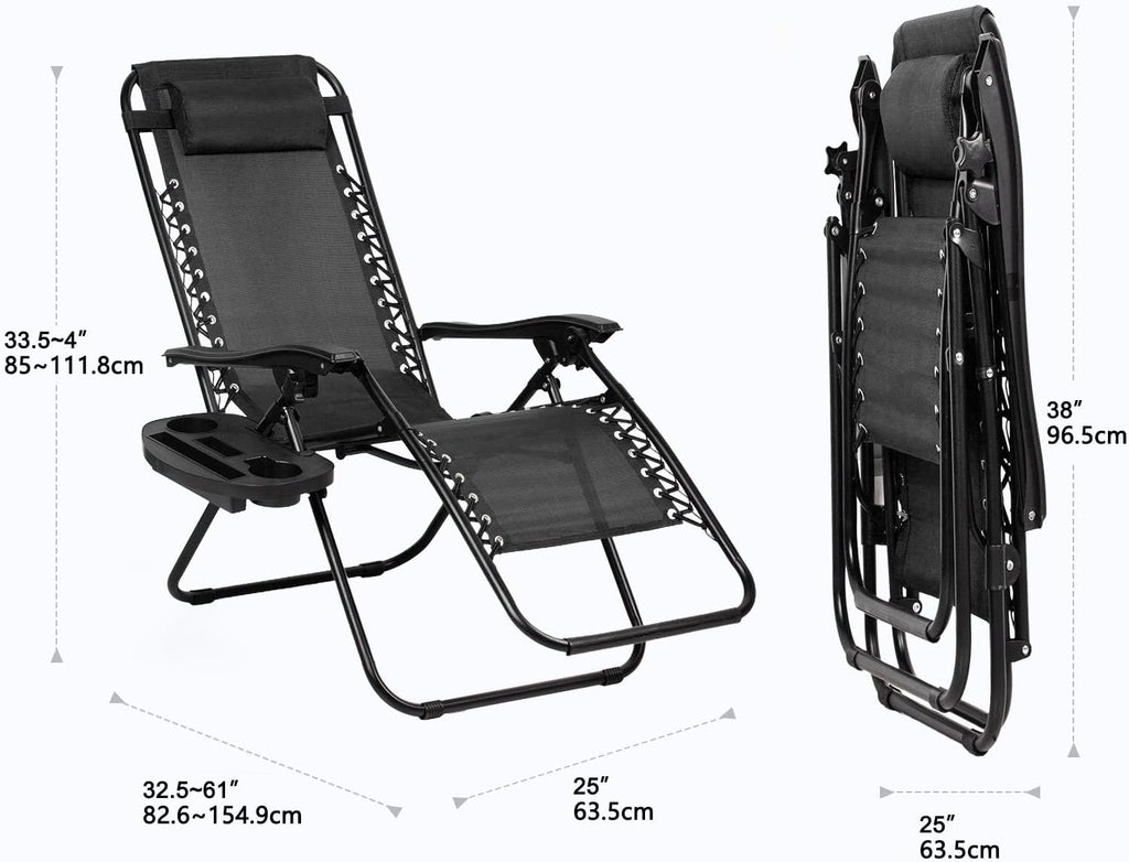 Set of 2 Relaxing Recliners Patio Chairs
