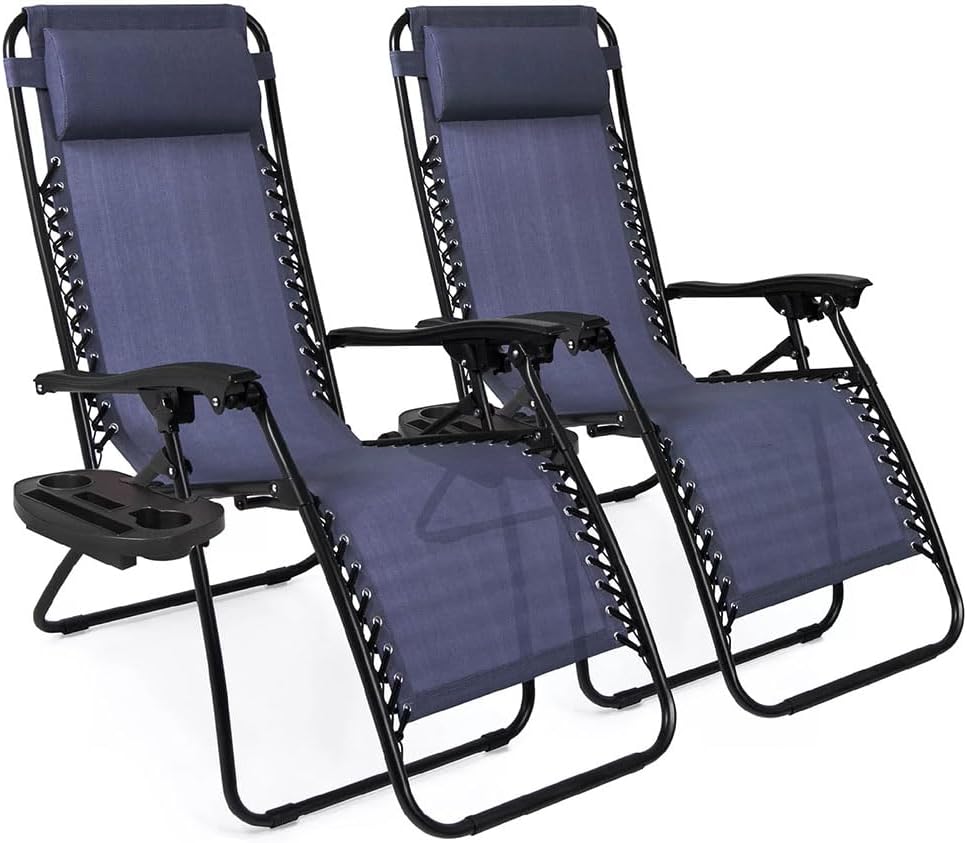 Outdoor Adjustable Reclining Patio Chair Set of 2