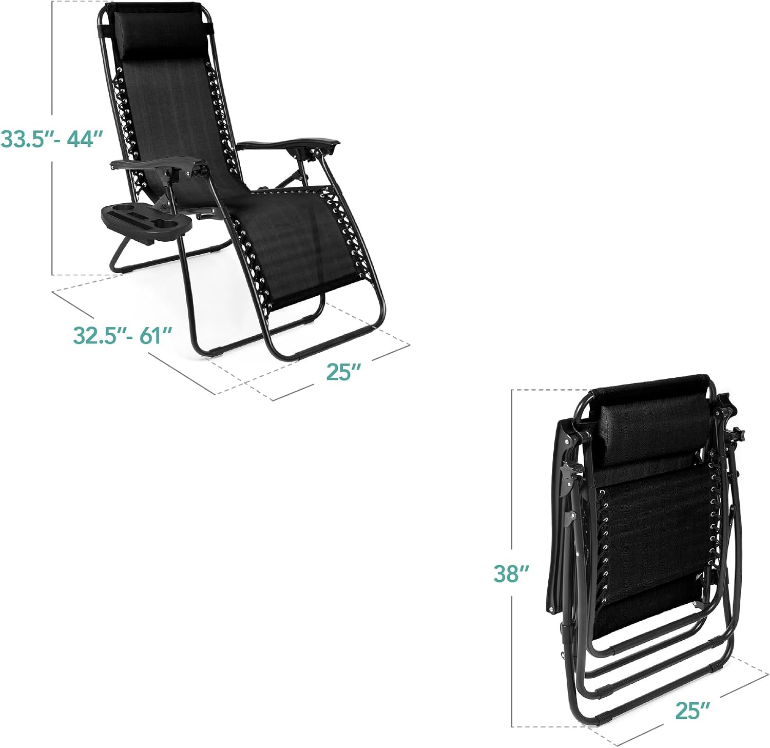 Set of 2 Zero Gravity Lounge Chair