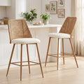 Rattan Counter Height Bar Stools Set of 2