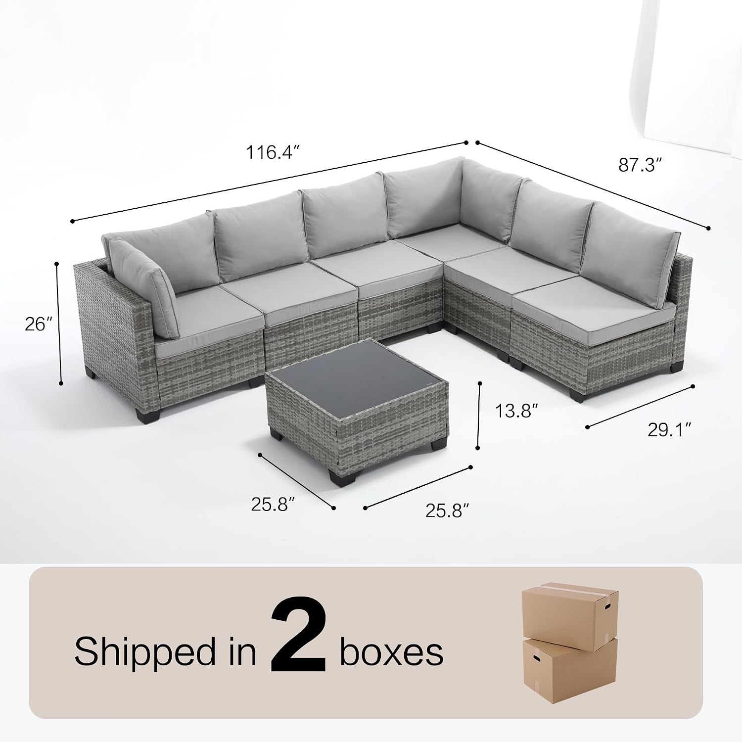 7-Piece Outdoor Patio Furniture Set
