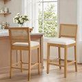 Rattan Counter Bar Stools Set of 2