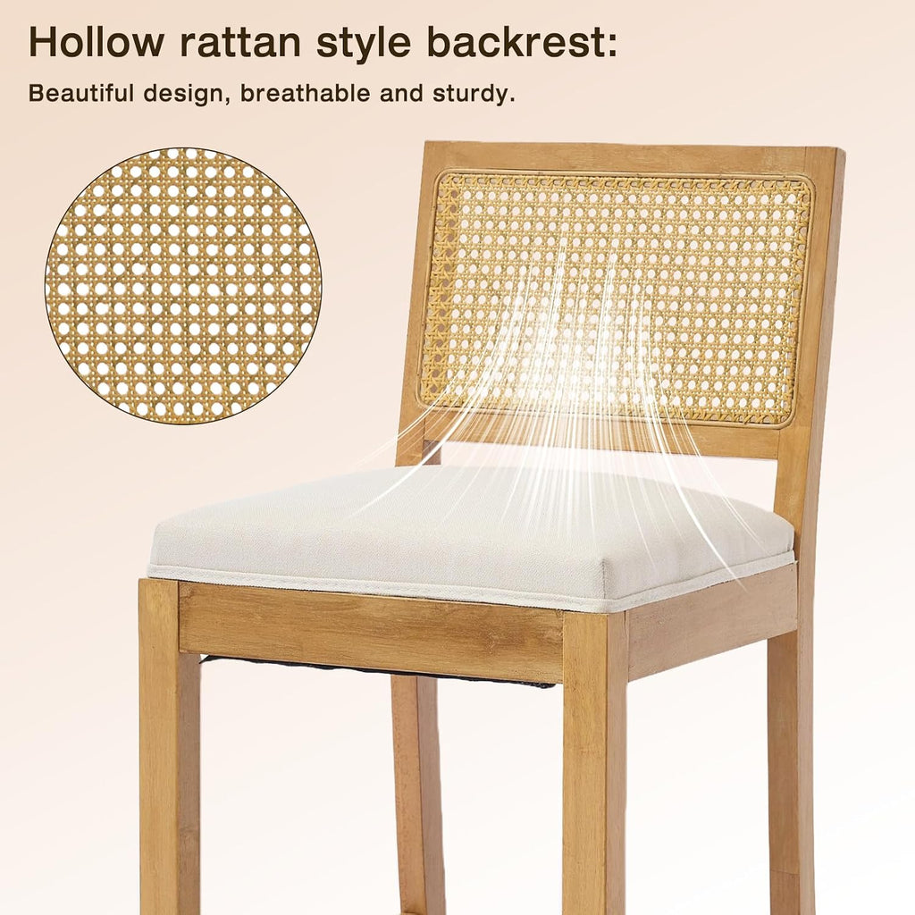 Rattan Counter Bar Stools Set of 2