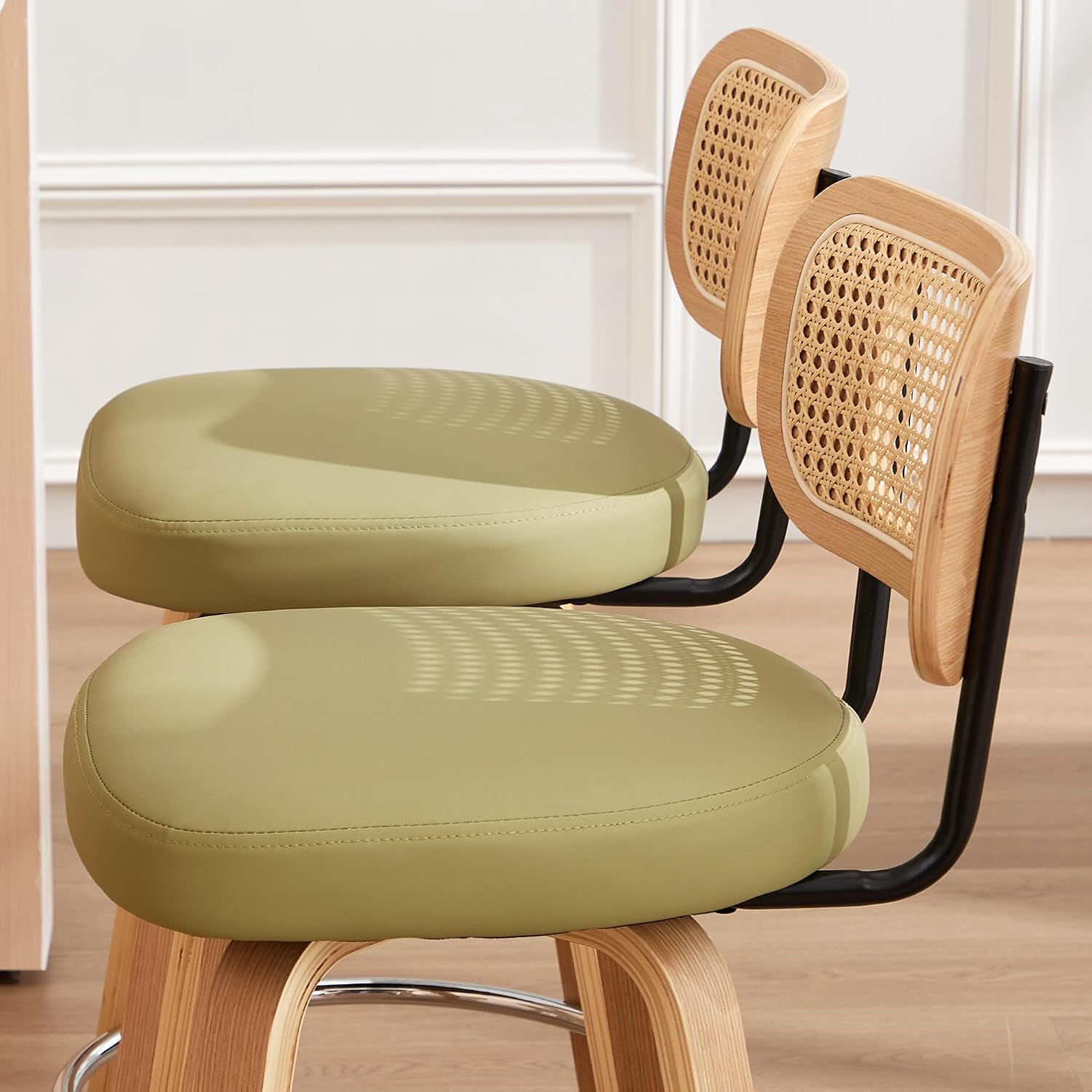 Rattan Bar Stools Set of 2