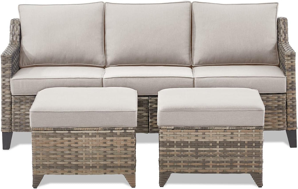 3 Pieces Patio Furniture Sofa Set