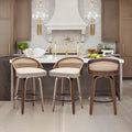 Swivel Rattan Bar Stools Set of 3