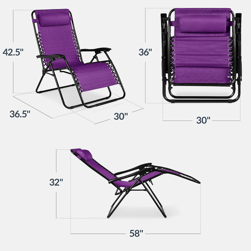 Set of 2 Zero Gravity Lounge Chair