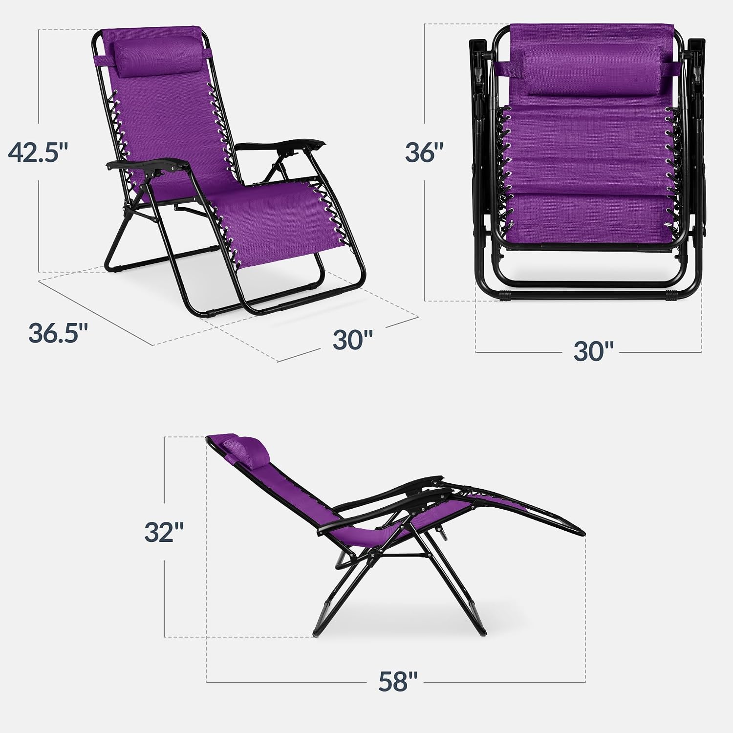 Set of 2 Zero Gravity Lounge Chair