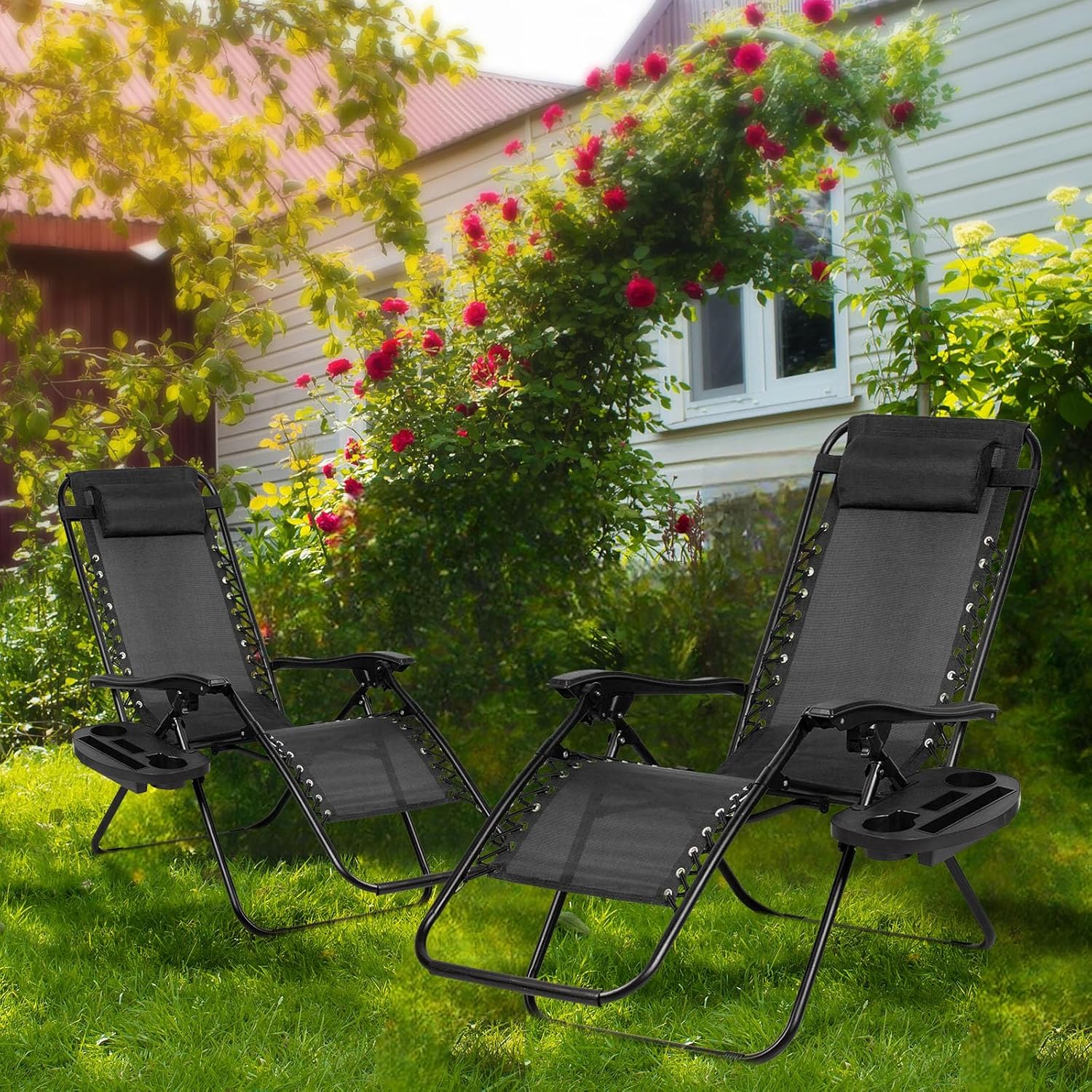 Set of 2 Relaxing Recliners Patio Chairs