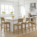 Rattan Bar Stools Set of 4