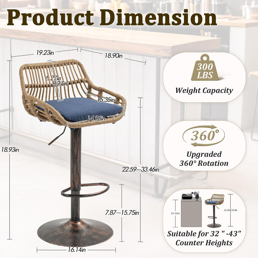 Swivel Bar Stools Set of 2