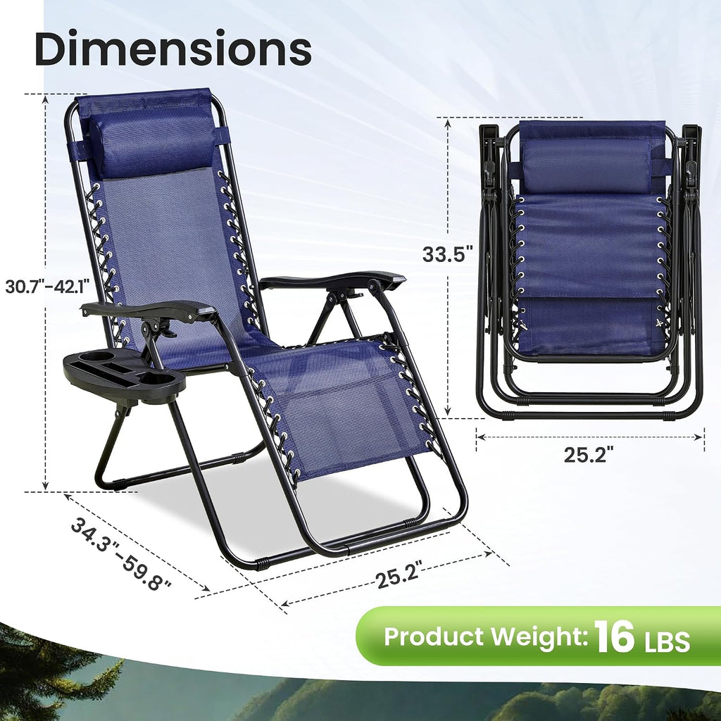 2-Pack Zero Gravity Lounge Chair