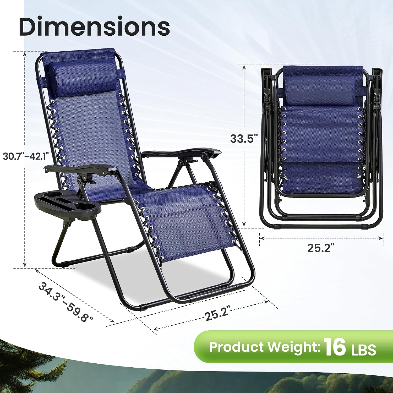 2-Pack Zero Gravity Lounge Chair