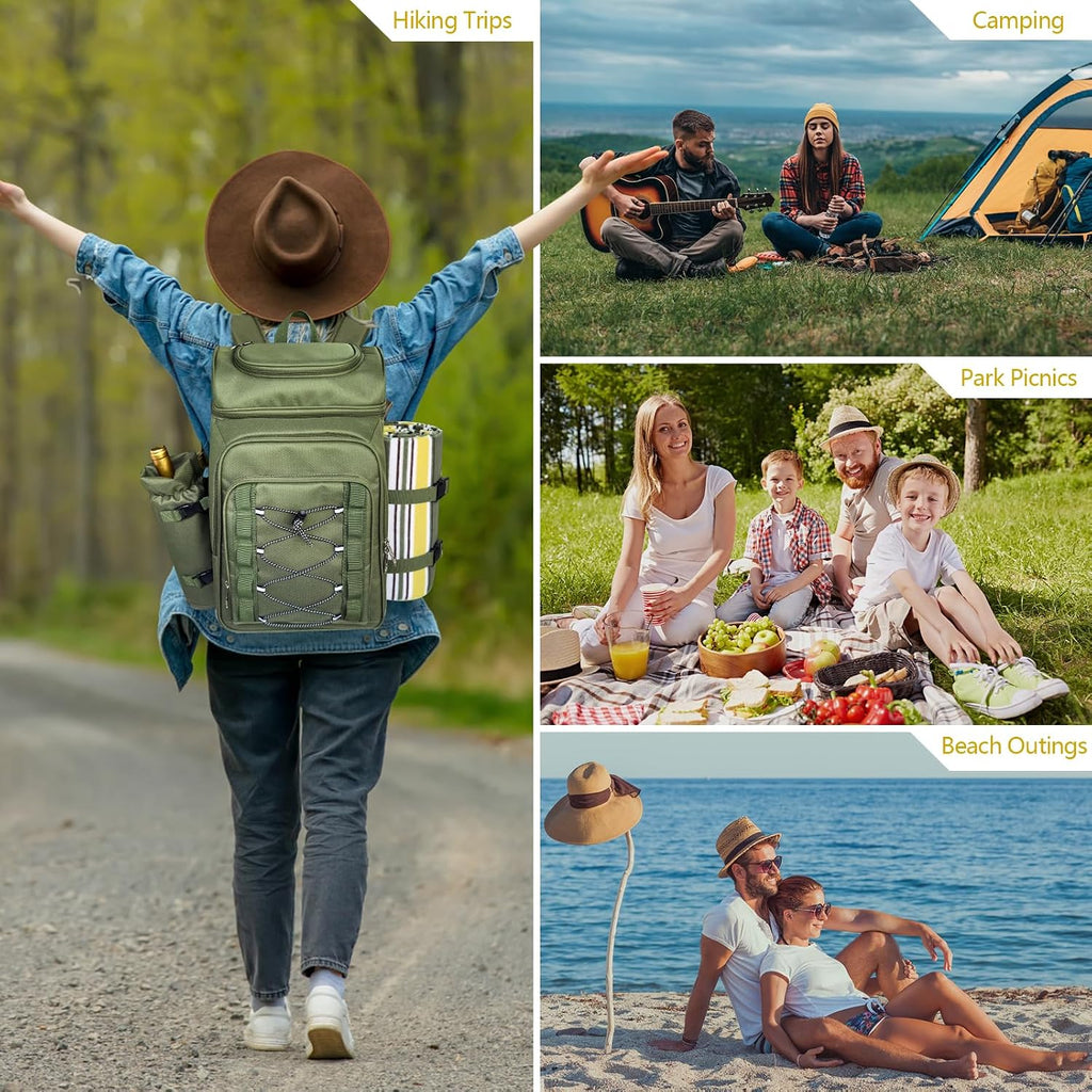 Picnic Basket Backpack Set
