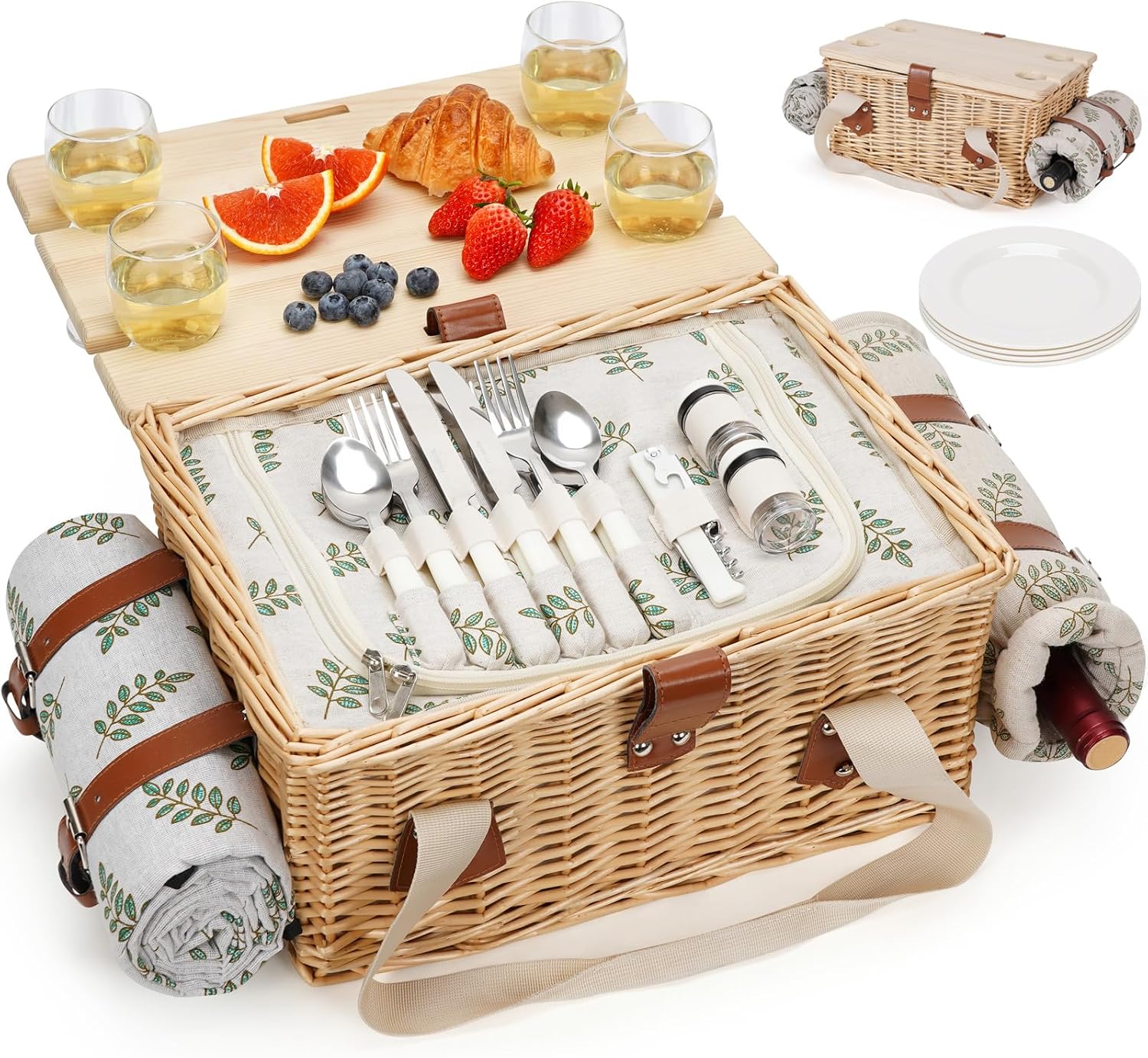 Handmade Wicker Picnic Set