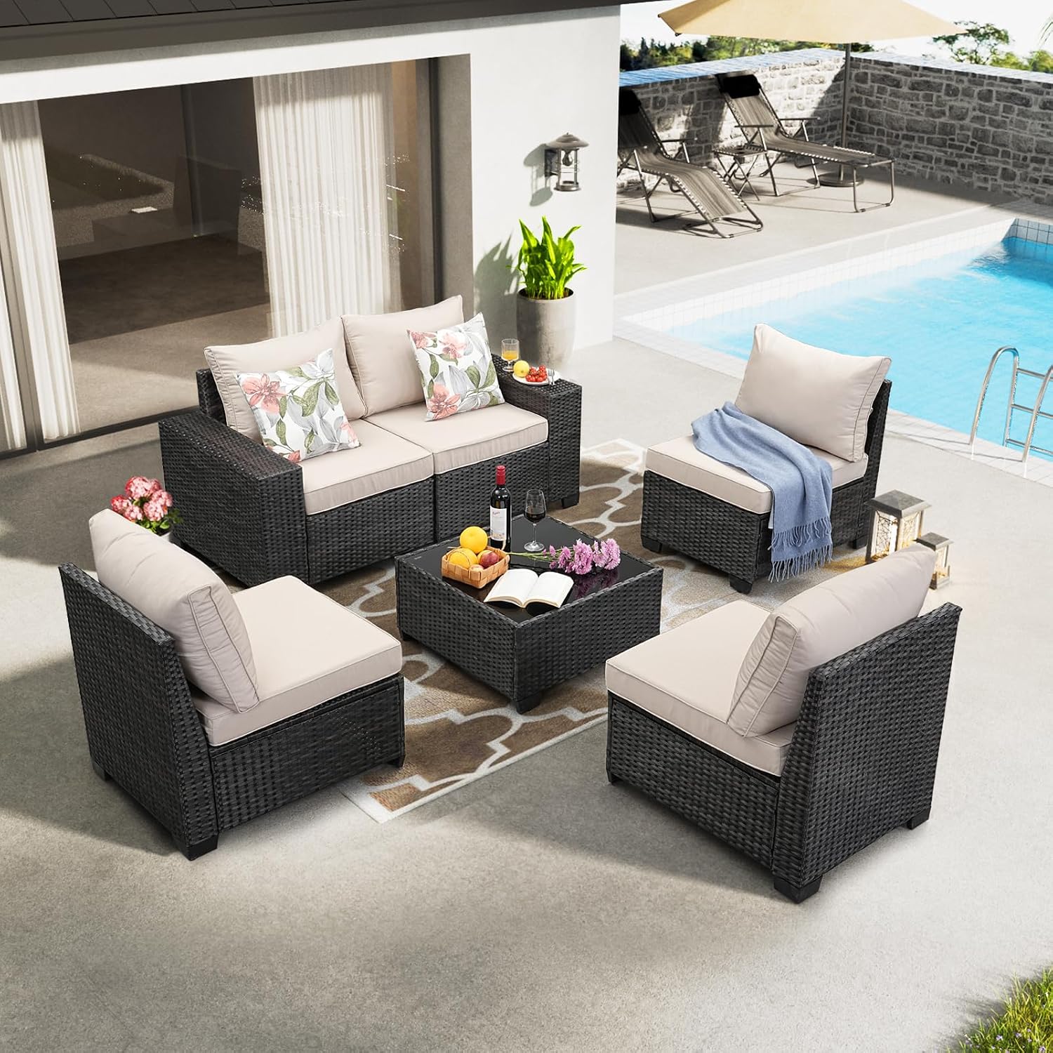 6 Pieces Patio Furniture Set