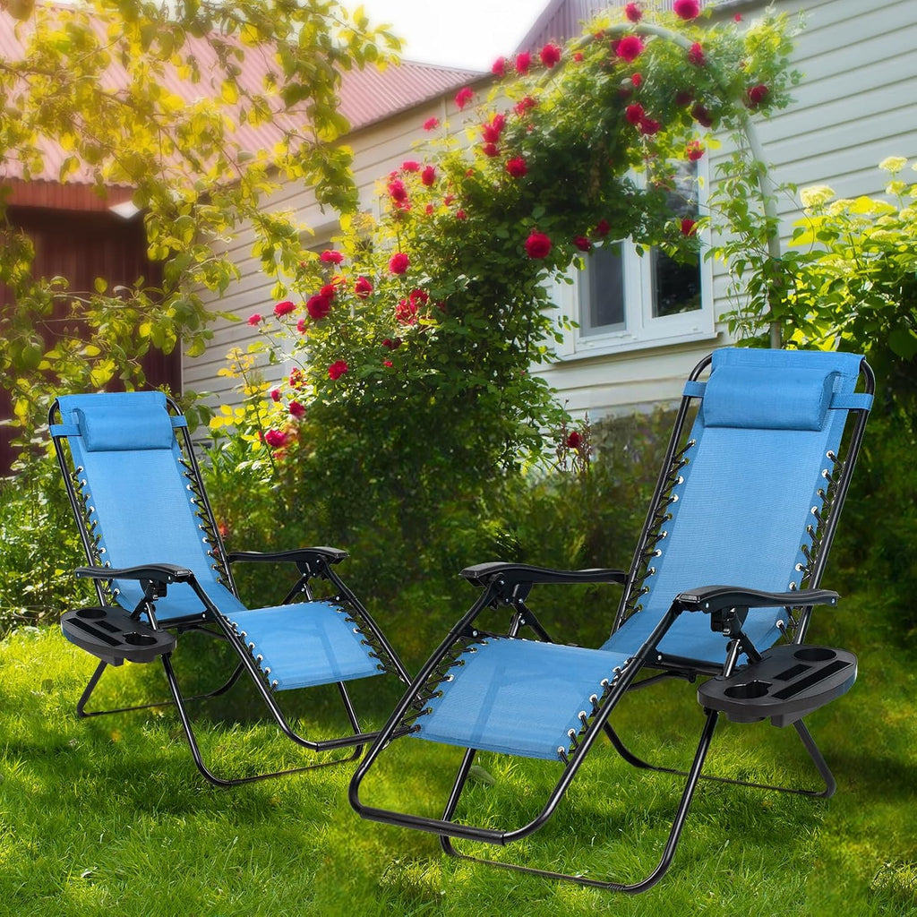 Set of 2 Relaxing Recliners Patio Chairs