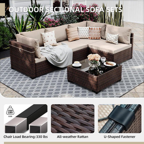 5 Pieces Patio Furniture Sets