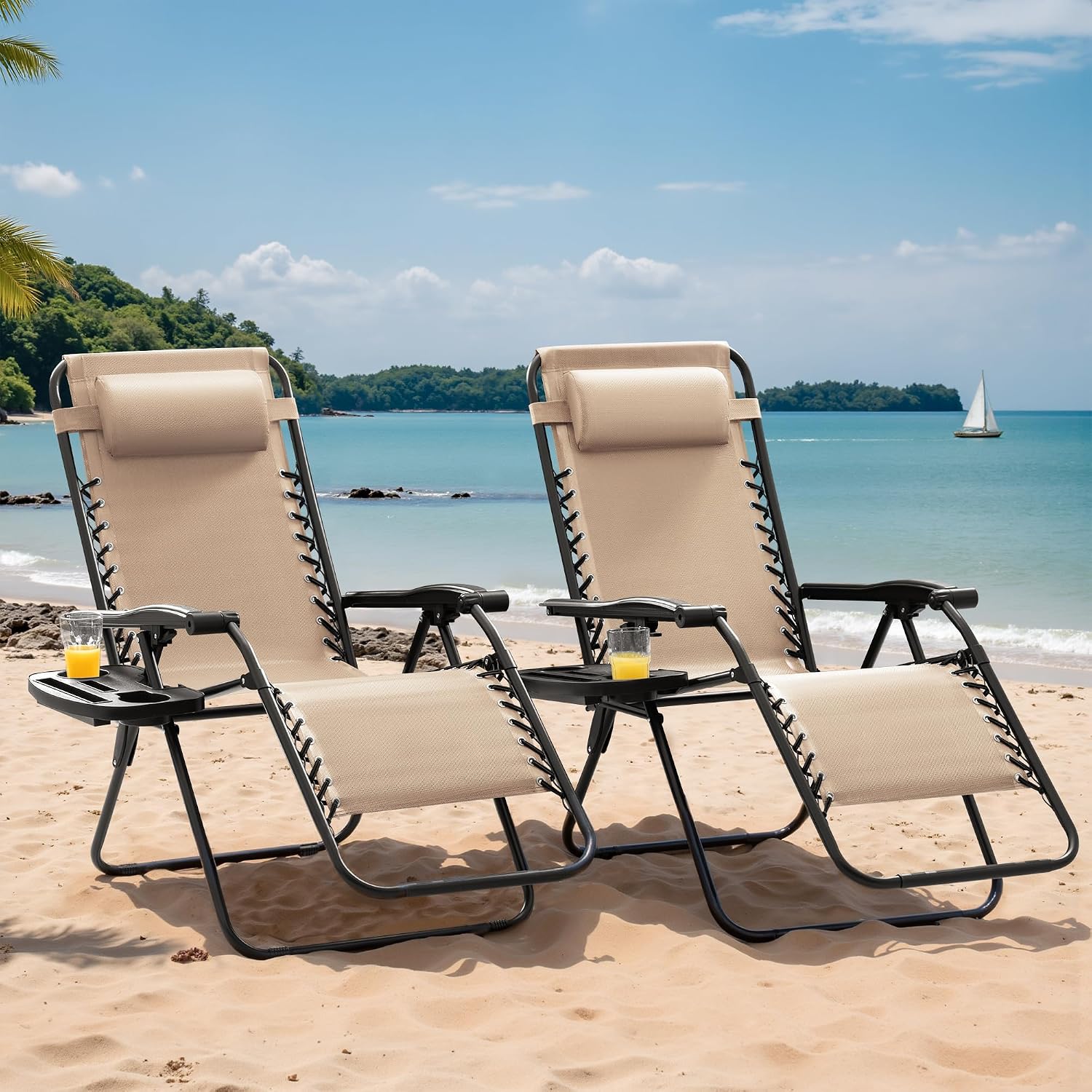 Set of 2 Zero Gravity Lounge Chairs