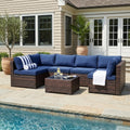 7 Pieces Outdoor Sectional Sofa Patio