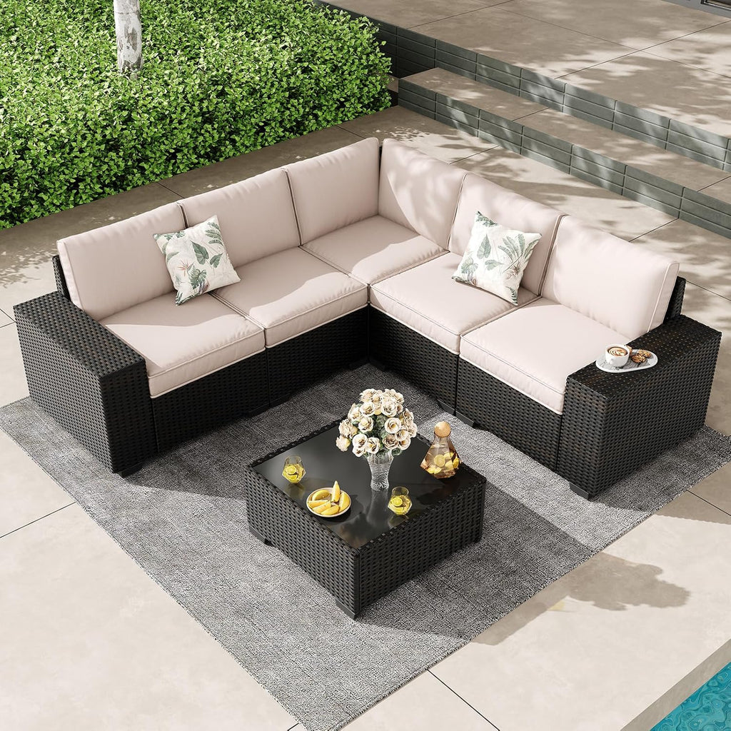 6 Pieces Outdoor Patio Furniture Set