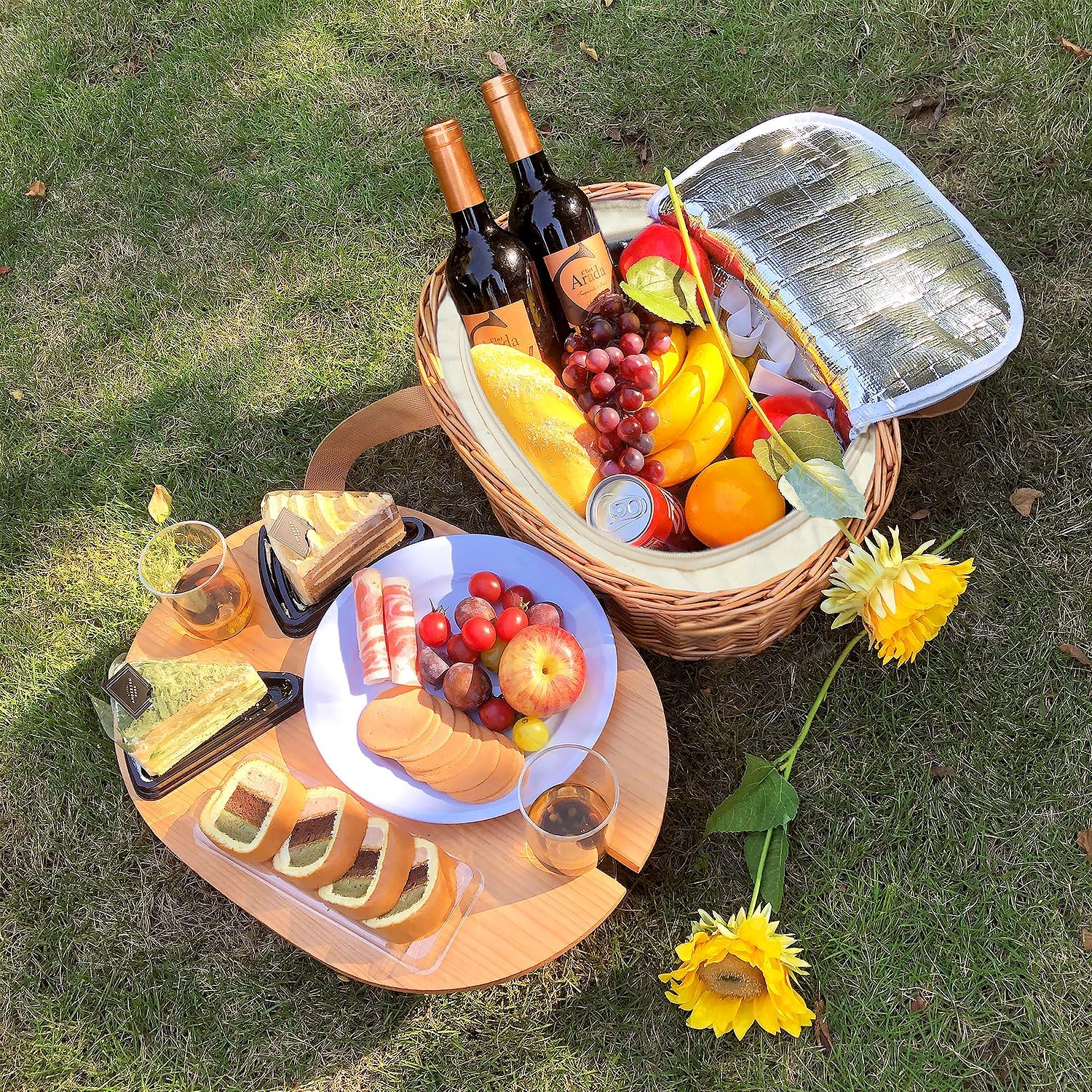 Wicker Picnic Basket Set