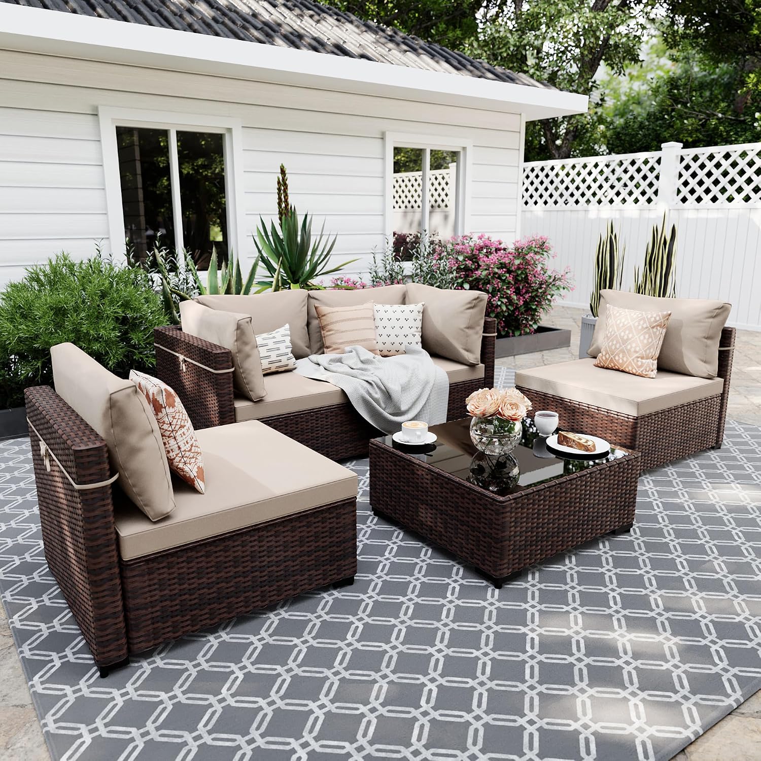 5 Pieces Patio Furniture Sets